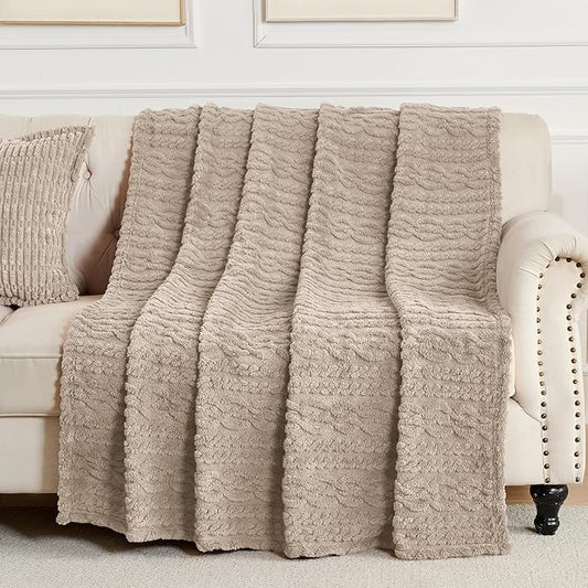 50x70 Inch Brown Throw Blanket - Soft & Fluffy Fleece, Cute & Aesthetic, Perfect for Sofa, Couch, Chair, Bed, Living Room & Bedroom, All-Season Use, Plush & Cozy Decorative Blanket