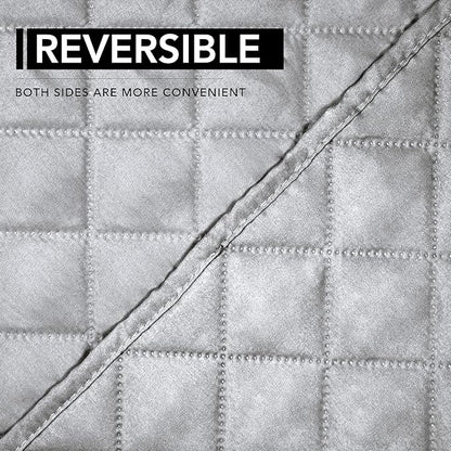 Easy-Going Oversized Recliner Chair Cover Reversible Sofa Cover Water Resistant Couch Cover Furniture Protector with Elastic Straps for Pets Dog Cat (Oversized Recliner, Light Gray/Light Gray)