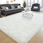 Tepook Super Soft Fluffy Rug for Bedroom, Modern Shaggy Fuzzy Kids Rugs for Living Room, Plush Indoor Nursery Home Decor Dorm Carpet with Non-Slip Bottom, Cream White, 4 X 6 Feet