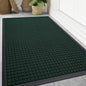 Smiry Front Door Mat Outside Entrance, Heavy Duty Natural Rubber Doormat, Non Slip, Trap Dirt and Moisture, Easy Clean, Low Profile Welcome Floor Mats for Indoor Outdoor Entry, 47x32 Inch, Black Green