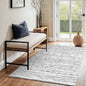 3x4 Washable Entryway Area Rug: Moroccan Small Runner Rug for Hallway Soft Modern Non Slip Door Mat with Rubber Backing Low Pile Thin Floor Carpet for Kitchen Bathroom Bedroom Indoor 3x4 Grey