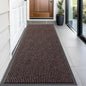 OLANLY Front Door Mat Indoor Outdoor Entrance, Waterproof Heavy Duty Doormat, Fade Resistant, Low Profile, Easy Clean Patio Porch Welcome Floor Mats for Entry, 59x23, Tan