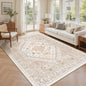 zesthome 6x9 Area Rug, Super Soft Washable Rugs for Living Room, Non-Slip Stain Resistant Vintage Rugs, Ultra-Thin Large Area Rugs
