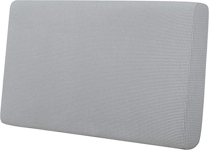 Easy-Going Stretch Loveseat Cushion Cover Sofa Cushion Furniture Protector Sofa Seat Sofa Slipcover Sofa Cover Soft Flexibility with Elastic Bottom(Loveseat Cushion, Silver Gray)