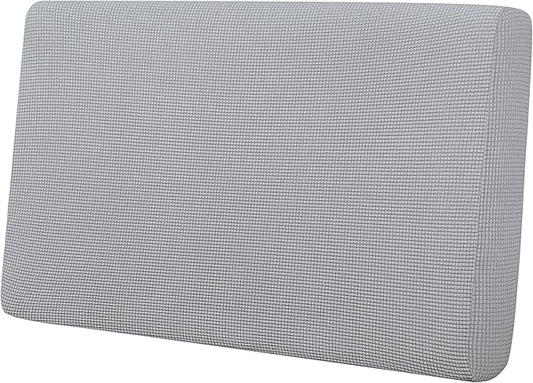 Easy-Going Stretch Loveseat Cushion Cover Sofa Cushion Furniture Protector Sofa Seat Sofa Slipcover Sofa Cover Soft Flexibility with Elastic Bottom(Loveseat Cushion, Silver Gray)