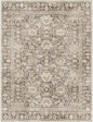 7X9 Area Rugs Machine Washable Rugs for Living Room Bedroom Hallway, Non Slip Indoor Soft Accent Distressed Boho Vintage Print Lightweight Thin Low Pile Carpet (Deep Brown/Gold, 7x9)