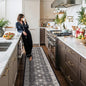 Hallway Washable Runner Rug - 2'6x14 Kitchen Rugs Entryway Rug Runner Vintage Soft Floor Mat Non Slip Indoor Farmhouse Carpet for Bathroom Living Room Bedroom (2'6''x14', Black)