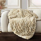 Ultra Soft Cozy Faux Fur Throw Blanket, Fuzzy Plush Thick Bubble Blanket, Oversize Luxury Fluffy Blanket for Couch, Sofa, Bedroom, and Living Room,50x60 Inches,Double Sided Tie-Dye Camel