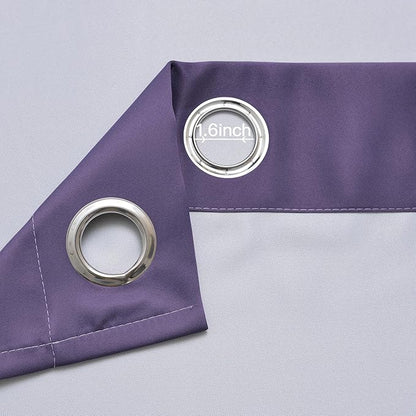 Yakamok Greyish White and Lavender Purple Ombre Curtains,Light Blocking Curtains,Room Darkening Grommet Window Drapes for Bedroom(Lavender Purple,52x63 Inch,2 Panels)