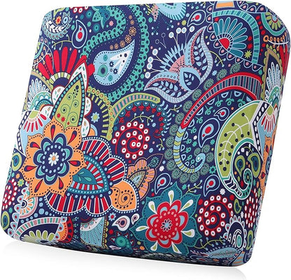 Smiry Printed Couch Cushion Covers, Stretch Soft Couch Covers for Sofa, Washable Non-Slip Sofa Slipcover Furniture Protector for Indoor and Outdoor (Backrest L, Blue Green)