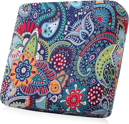 Smiry Printed Couch Cushion Covers, Stretch Soft Couch Covers for Sofa, Washable Non-Slip Sofa Slipcover Furniture Protector for Indoor and Outdoor (Backrest M, Blue Green)