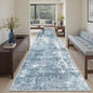 Runner Rug 3x10 Washable Non-Slip Hallway Runner Rugs for Kitchen Bathroom Laundry Room Blue/Grey Vintage Floor Carpet Runners for Hallways Entryway