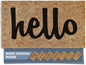 Barnyard Designs Doormat Welcome Mat for Outdoors, Large Front Door Entrance Mat, Brown (Thick Hello, 30x17)