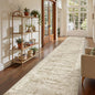 Washable Runner Rug 2.5x14, Non-Slip Long Hallway Runner for Entryway, Soft Vintage Kitchen Mats for Floor, Abstract Dining Room, Bedroom, Living Room Rugs(2.5'x14', Brown/Ivory)