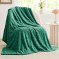 BEDELITE Fleece Throw Blanket for Couch & Bed - 3D Jacquard Decorative Dark Green Blanket, Super Soft and Cozy Warm Fuzzy Blanket All Seasons Suitable, 60x80Inches