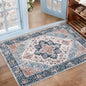 SERISSA Boho Rugs for Entryway, 2x3 Entryway Rug Non-Slip Washable Small Area Rug, Ultra Soft Oriental Vintage Low-Pile Indoor Door Mat Blue Orange Floor Carpet for Entrance Bedroom Kitchen Bathroom