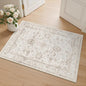 Madane 2x3 Washable Rugs for Entryway, Low Pile Non-Slip Small Area Rug Kitchen Door Mat, Vintage Soft Throw Neutral Rug Floor Mat for Indoor Front Entrance Bathroom Hallway (2 x 3, Brown/Ivory)