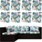 8Pcs Outdoor Cushion Covers, Patio Cushion Covers,Stretch Elastic Slipcovers, Replacement Washable & Reusable Furniture Protector for Patio Couch(Tropical Style,Cover Only)