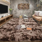Tepook Area Rugs 9x12 for Living Room, Super Soft Fluffy Rugs for Bedroom, Modern Shaggy Rug Fuzzy Carpets for Kids, Plush Indoor Nursery Home Decor Rug with Non-Slip Bottom, Tie-Dyed Coffee