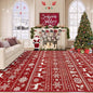 Christmas Rug 8x10 Washable Rugs, Boho Christmas Tree Snowflake Rug Non-Slip Soft Low Pile Non Shedding Indoor Holiday Carpet for Living Room Bedroom Dining Room Home Office (XmasRed, 8'x10')