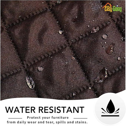 Easy-Going Oversized Recliner Cover Reversible Couch Cover Sofa Cover for Living Room Water Resistant Furniture Protector with Elastic Straps for Pets ('Large Recliner 27-29 in, Chocolate/Beige)