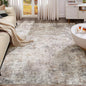 UERMEI 10x12 Area Rug Living Room Rugs - Washable Neutral Modern Abstract Soft Thin Large Rug Indoor Floor No Slip Rug Carpet for Bedroom Under Dining Table Home Office Decor - Brown Grey