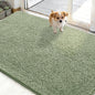 OLANLY Dog Door Mat for Muddy Paws 50x30, Absorbs Moisture and Dirt, Absorbent Non-Slip Washable Doormat, Quick Dry Chenille Mud Mat, Entry Indoor Entryway Carpet for Inside Floor, Sage Green