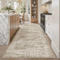 Hallway Runner Rug 4x8 Wide: Washable Thin Runners for Hallways Entry, Non Slip Soft Vintage Kitchen Area Rugs for Living Room Bedroom Dining Room Foyer (Brown, 4x8)