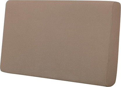 Easy-Going Stretch Loveseat Cushion Cover Sofa Cushion Furniture Protector Sofa Seat Sofa Slipcover Sofa Cover Soft Flexibility with Elastic Bottom(Loveseat Cushion, Camel)