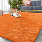 OLANLY 6x9 Machine Washable Large Area Rugs for Living Room, Bedroom, Soft Fluffy Shaggy Bedside Rug, Indoor Floor Carpet for Kids Girls and Boys, Dorms, Nursery, Home Decor Aesthetic, Orange