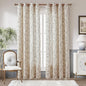 jinchan Floral Linen Curtains for Living Room 84 Inch Length Butterfly Curtain Taupe Floral Curtains French Country Farmhouse Curtain Flower Patterned Drapes Window Treatment Set 2 Panels