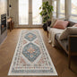 Runner Rug 2x6, Ultra-Thin Entryway Rug Non Slip Washable Rugs for Laundry Room, Runners for Hallways, Vintage Soft Rugs for Living Room, Kitchen, Bedroom(Blue/Red,2'x6')