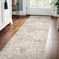 2x5 Washable Hallway Runner Rug - Non Slip Kitchen Runner Rugs with Rubber Backing Vintage Low-Pile Carpet Runners for Entryway Dining Room Laundry Room Home Decor (Beige)