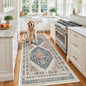Madane Hallway Runner 3x8, Kitchen Rugs Washable Entryway Rug Vintage Kitchen Runners Non Slip Indoor Area Rug Farmhouse Carpet Runner for Bathroom Living Room Bedroom (3 X 8, Navy Blue)