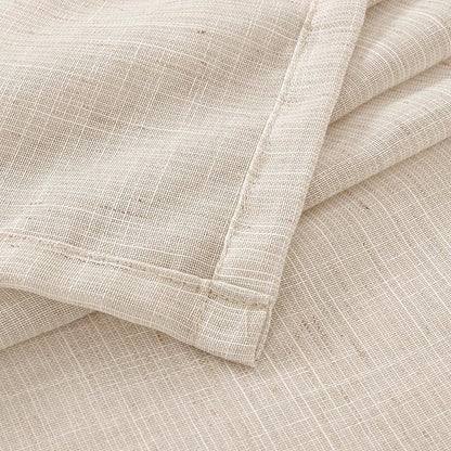 BGment Linen Curtains 90 Inch Lenth for Living Room, Oatmeal Long Window Drapes Rustic Country Textured for Farmhouse Beroom Dining Room Decor Rod Pocket Lightweight, 2 Panels Set, Each 52 Inch Wide