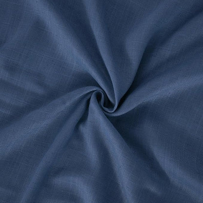 BGment Linen Navy Blue Curtains 90 Inch Length for Living Room, Semi Sheer Window Drapes Lightweight for Dining Room Bedroom Decor Light Filtering with Rod Pocket, 2 Panels Set, Each 52 Inch Wide