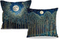 Vintage William Morris Moon Inspired Forest Green Decor Throw Pillow Covers 18x18 Set of 2,Rustic Botanical Nature Decorative Throw Pillow Covers for Home Bedroom Living Room