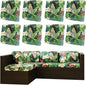 8Pcs Outdoor Cushion Covers, Patio Cushion Covers,Stretch Elastic Slipcovers, Replacement Washable & Reusable Furniture Protector for Patio Couch (Green and Lush,Cover Only)