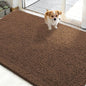 OLANLY Dog Door Mat for Muddy Paws 50x30, Absorbs Moisture and Dirt, Absorbent Non-Slip Washable Doormat, Quick Dry Chenille Mud Mat for Dogs, Entry Indoor Entryway Carpet for Inside Floor, Mocha