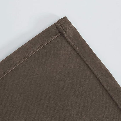 LEMOMO Chocolate Brown Thermal Blackout Curtains/52 x 108 Inch/Set of 2 Panels Room Darkening Curtains for Bedroom