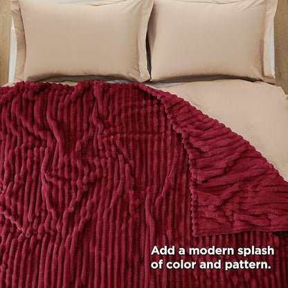 Bedsure GentleSoft Red Full Blanket for Bed - Cozy Soft Blankets for Women, Cute Large Throws for Girls, 84x90 Inches