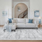 Soalmost 4x12 Wide Hallway Runners: Washable 12ft Runner Rug for Entryway Living Room Soft Vintage Non Slip Carpet Runner for Kitchen Dining Room Nursery Bedroom (Grey, 4x12ft)
