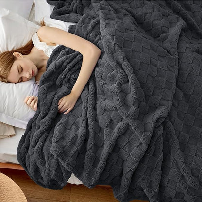 Bedsure GentleSoft King Size Blanket for Bed - Super Soft Cozy Blankets for Kids Girls, Large Fuzzy Fleece Throw for Bedroom Decor, Dark Grey,108x90 Inches