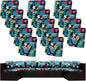 14Pcs Stretch Patio Cushion Covers,Outdoor Couch Covers Replacement,Outdoor Couch & Sofa Slipcovers,for Patio Furniture Cushion Covers,Washable Reusable Furniture Protector (Summer Night ,Cover Only)