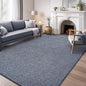 AROGAN Washable 6×9 Living Room Rug, Modern Area Rugs with Soft Memory Foam for Bedroom, Minimalist Non-Slip Indoor Floor Carpet for Dining Room Office Kids Playroom Decor, Navy Blue