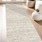 3x7 Washable Hallway Runner Rug - Moroccan Non-Slip Indoor Table Long Runners for Entryway Soft Low-Pile Neutral Rugs for Kitchen Waterproof Geometric Carpet for Bedroom Bathroom Laundry 3x7 Beige