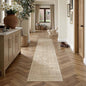 2x8 Washable Runner Rug for Hallway Kitchen Vintage Beige Non Slip Low Pile Carpet Traditional Retro Soft Throw Rug for Bathroom Bedroom Entryway Indoor Entrance