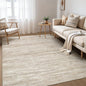 Nakagishi 5x8 Area Rugs Living Room: Washable Large Vintage Rug Neutral Non-Slip Soft Stain Resistant Indoor Carpet for Bedroom Nursery Dining Room Office Playroom - Brown-01