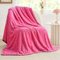 BEDELITE Fleece Twin Blankets for Couch & Bed - 3D Jacquard Decorative Hot Pink Blanket, Super Soft and Cozy Warm Fuzzy Blanket All Seasons Suitable, 60x80Inches