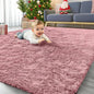 OLANLY Area Rugs for Living Room Bedroom, Machine Washable 4x5.9 ft Soft Fluffy Shaggy Bedside Rug, Indoor Floor Carpet for Kids Girls and Boys, Dorms, Nursery Rooms, Home Decor Aesthetic, Pale Pink